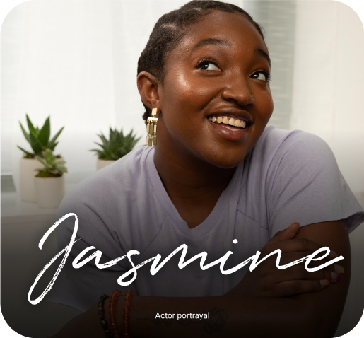 Photo portrait of Jasmine, a Black woman 