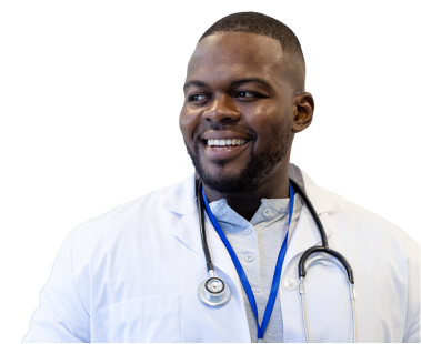 Photo portrait of a Black male healthcare professional
